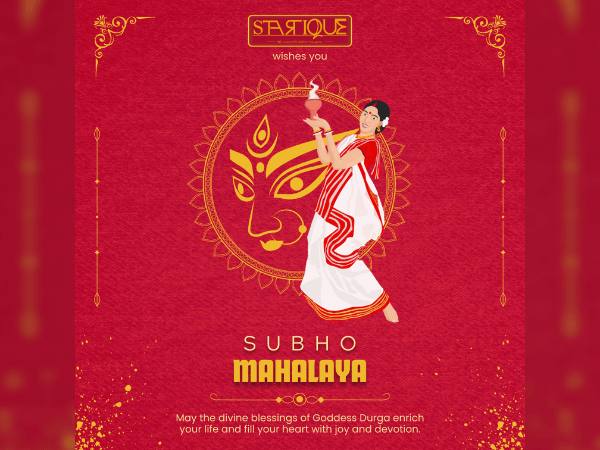 Striking festival greetings poster for Startique, enhancing brand connection for an Indian festival.
